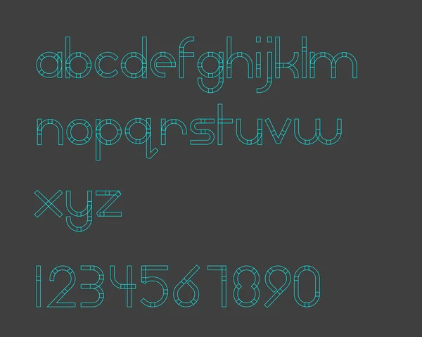 Шрифт Felly Line — стоковый вектор