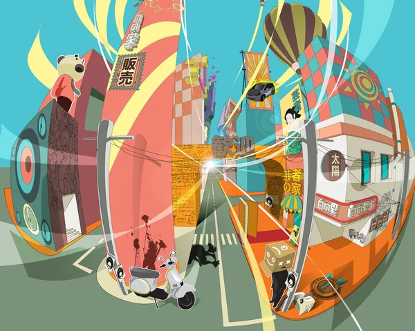 Kentsel şehir balıkgözü manzara