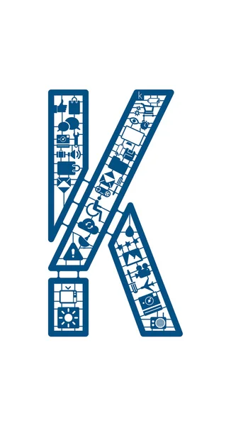 아이콘 키트 편지 K — 스톡 사진