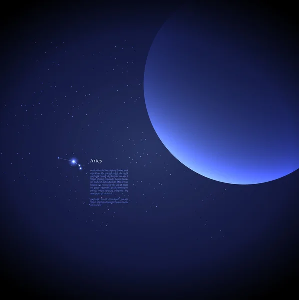 Étoiles du zodiaque sur le ciel — Image vectorielle