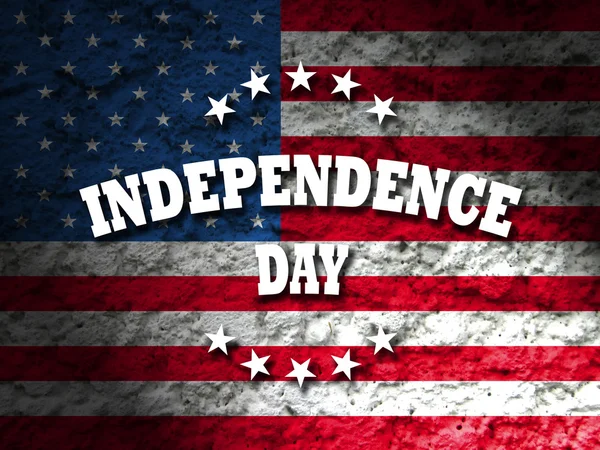 Jour de l'indépendance carte américaine avec drapeau américain fond de style grunge — Photo