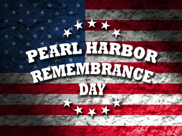 День пам'яті жертв США Перл-Харбор картку з американським прапором гранж стиль тла — стокове фото