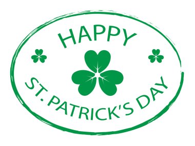 Happy St Patricks Günü damga stil sembolü 1