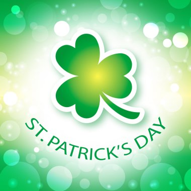 St Patricks Günü kartı Yeşil yonca 2 ile