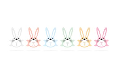 Paskalya günü afiş tavşanlı