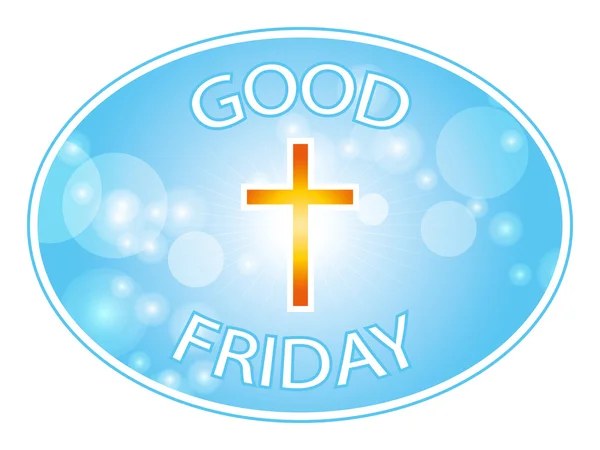 Turuncu çapraz ile metin Good Friday bayrak mavi gökyüzü üzerinde