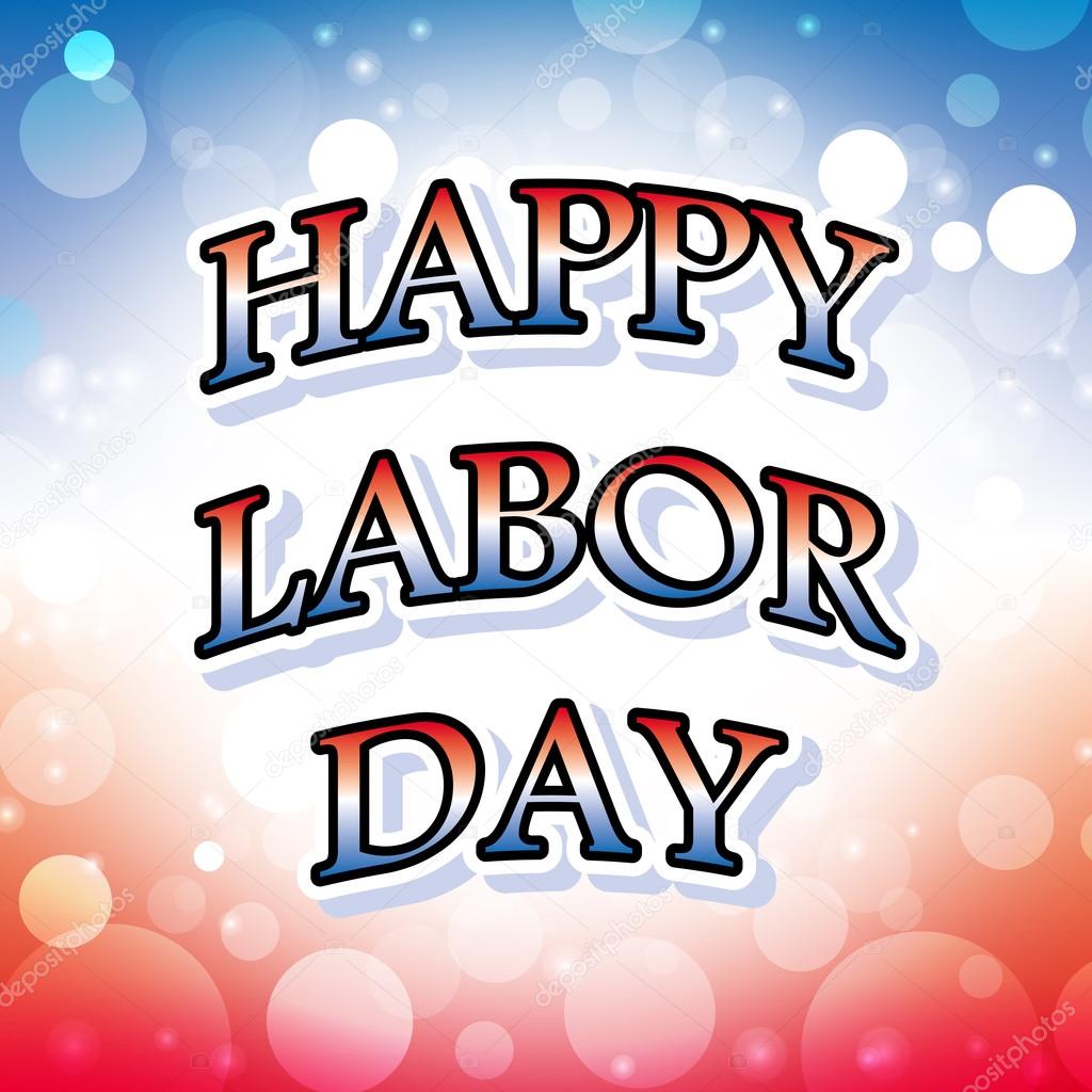 Happy labor day banner on celebration background 1 — Stock Vector ...