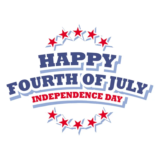 Логотип Happy Foo of July America выделен на белом фоне — стоковый вектор