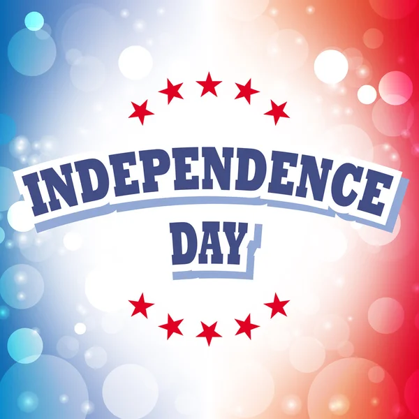 Fête de l'indépendance Etats-Unis bannière sur fond de célébration — Image vectorielle