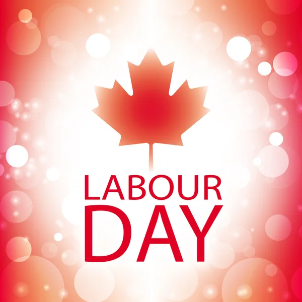 Labour Day Kanada Banner mit kanadischer Flagge abstrakten Hintergrund — Stockvektor