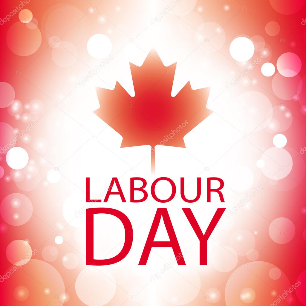 Labour Day Canada banner with canadian flag abstract background Stock