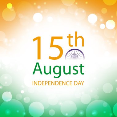 Bağımsızlık günü Hindistan 15 Ağustos afiş soyut renkleri Hindistan bayrağı
