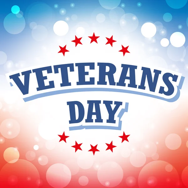 Veterans Day USA banner on celebration background, vector illustration
