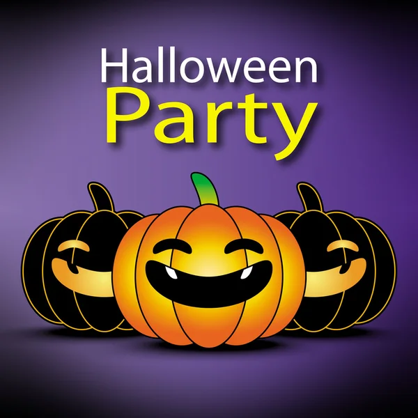 Banner de outubro de festa de Halloween com abóbora, ilustração vetorial — Vetor de Stock