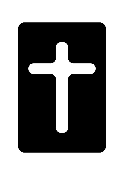 Bibel und gerundetes Kreuz — Stockvektor