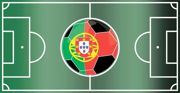 Portugal campo de fútbol — Vector de stock