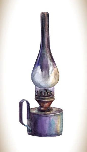 Vintage kerosene lamp — Stock Vector