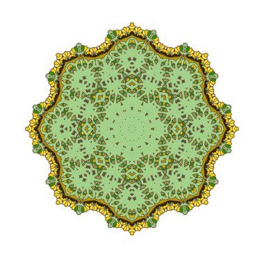 Yeşil sanat mandala 