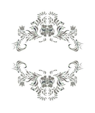 Gümüş çiçek desenli. 