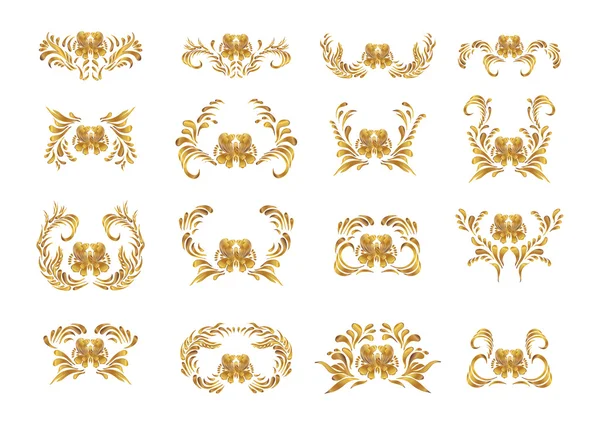 Винтажный фон с золотым орнаментом — стоковый вектор