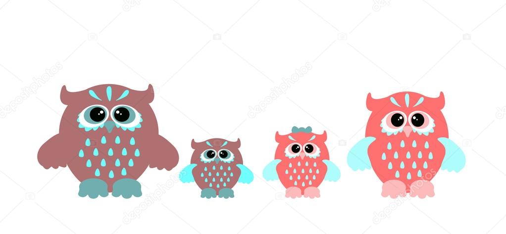  Cute cartoon owls
