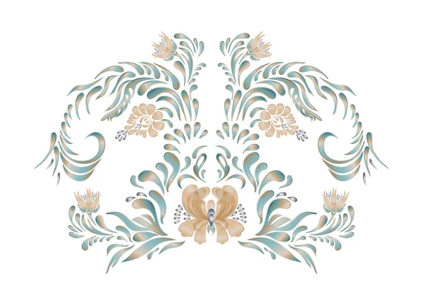 Ornamento floral marrom . —  Vetores de Stock