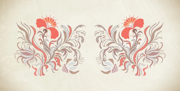 Квітковий орнамент слов'янський мотив — стоковий вектор