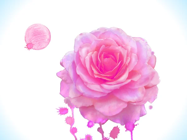 Rosa rosa arte — Archivo Imágenes Vectoriales