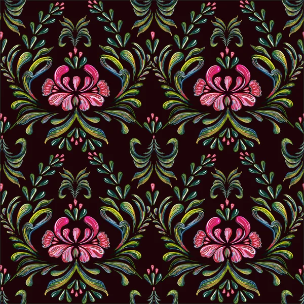 Abstrakte Eleganz nahtloses Muster mit floralem Hintergrund. — Stockvektor