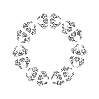 Vintage çiçek süsleme el çekilmiş. 