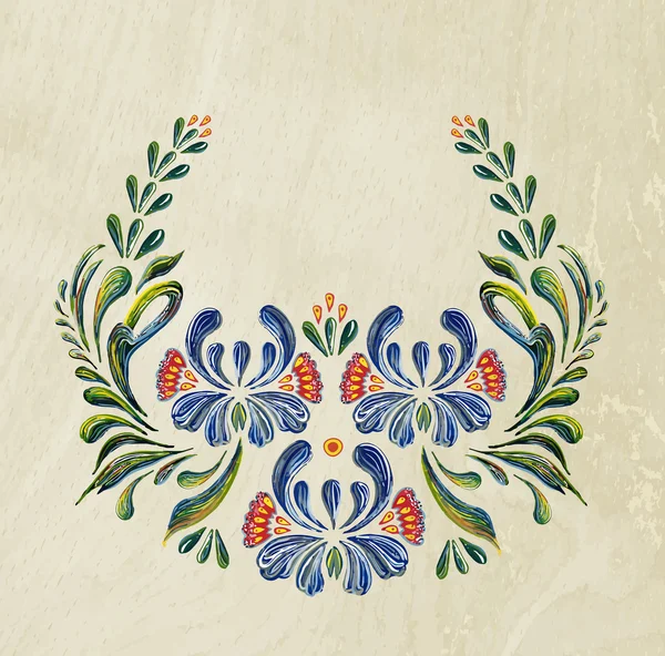Ornamento floral vintage dibujado a mano . — Archivo Imágenes Vectoriales