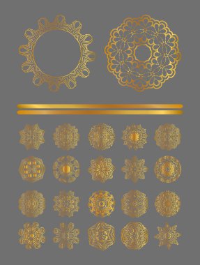 Oryantal altın vektör desen