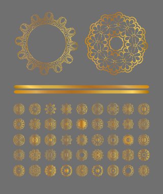 Oryantal altın vektör desen