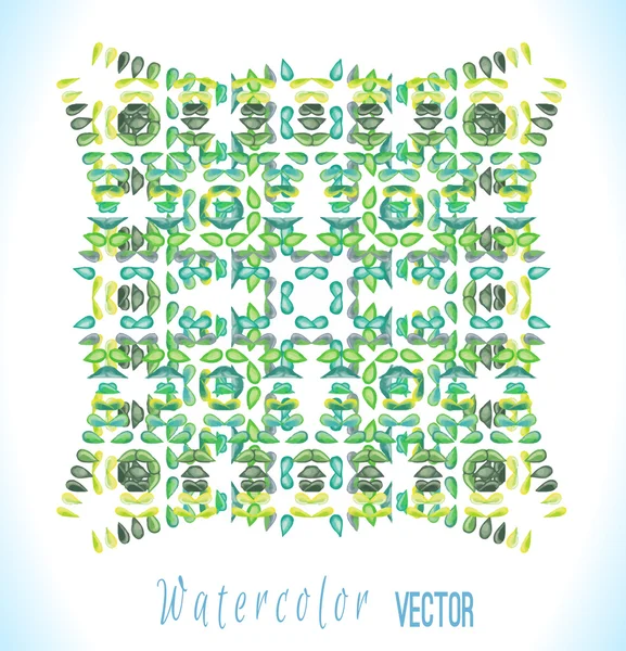Aquarelle vectorielle carré avec des gouttes colorées . — Image vectorielle