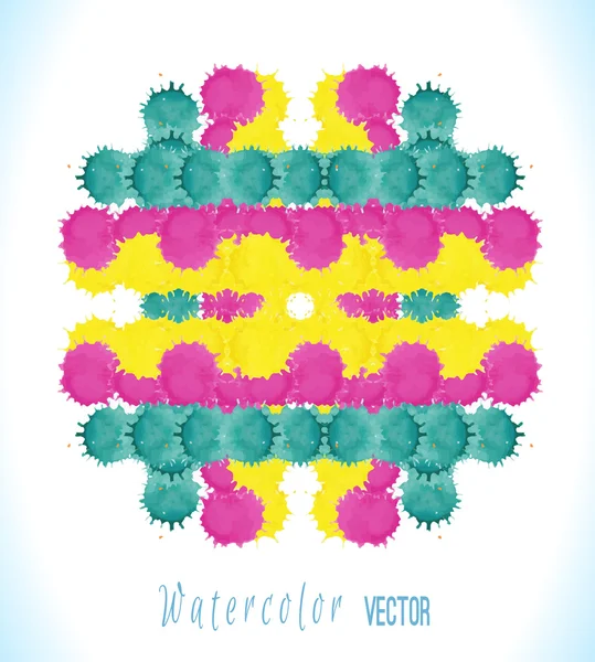 Coloridas salpicaduras de acuarela — Vector de stock