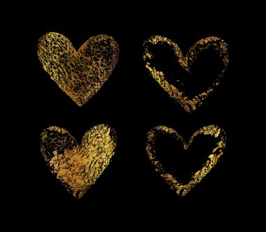  El çizimi izole kupa, altın set