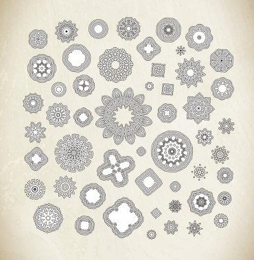  dairesel bir desen seti