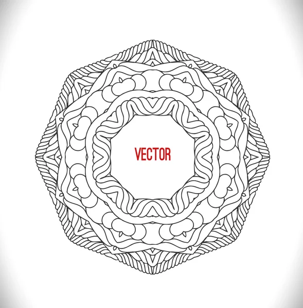 Mandala negro conjunto — Vector de stock