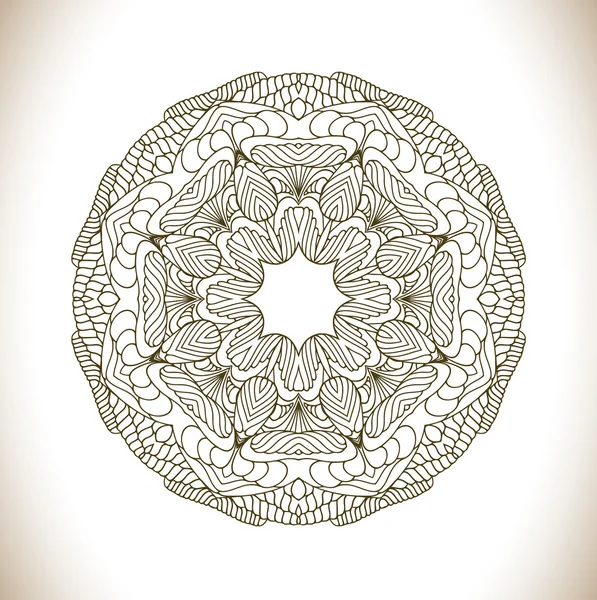 Mandala. rundes Ornament. — Stockvektor