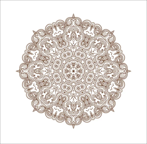 Mandala. rundes Ornament. — Stockvektor