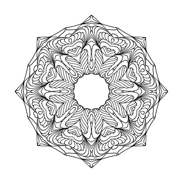 Mandala černá sada — Stockový vektor