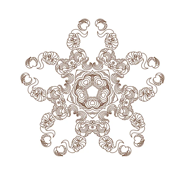 Mandala. rundes Ornament. — Stockvektor