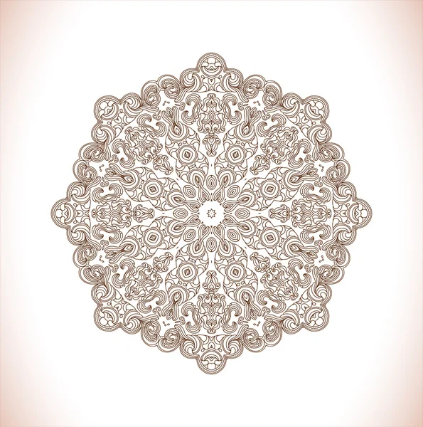 Mandala. rundes Ornament. — Stockvektor