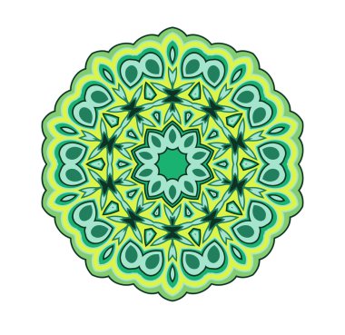 Soyut yeşil mandala 