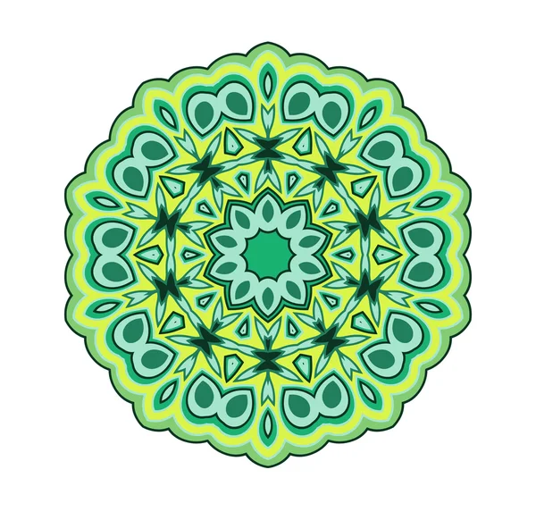 Mandala verde abstracto — Archivo Imágenes Vectoriales