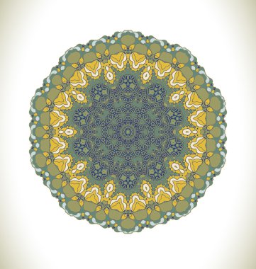 Soyut yeşil mandala 