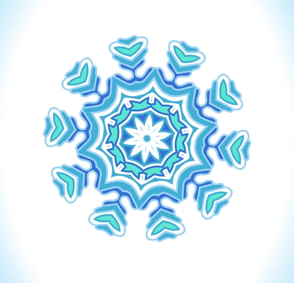 Blauwe sneeuwvlok vector — Stockvector