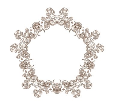 Dekoratif kenarlık tasarım öğesi.