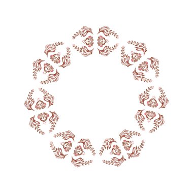 Beyaz bir arka plan üzerinde Ukraynalı süsleme. 