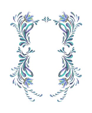 Ukrayna mavi çelenk. 